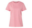 Pruhované ružovo-biele tričko.