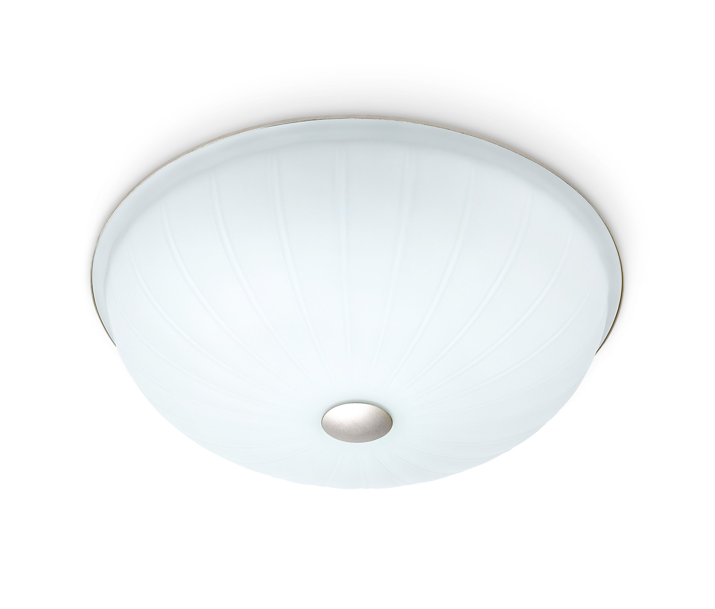 Stropné a nástenné svietidlo s LED a skleneným tienidlom.