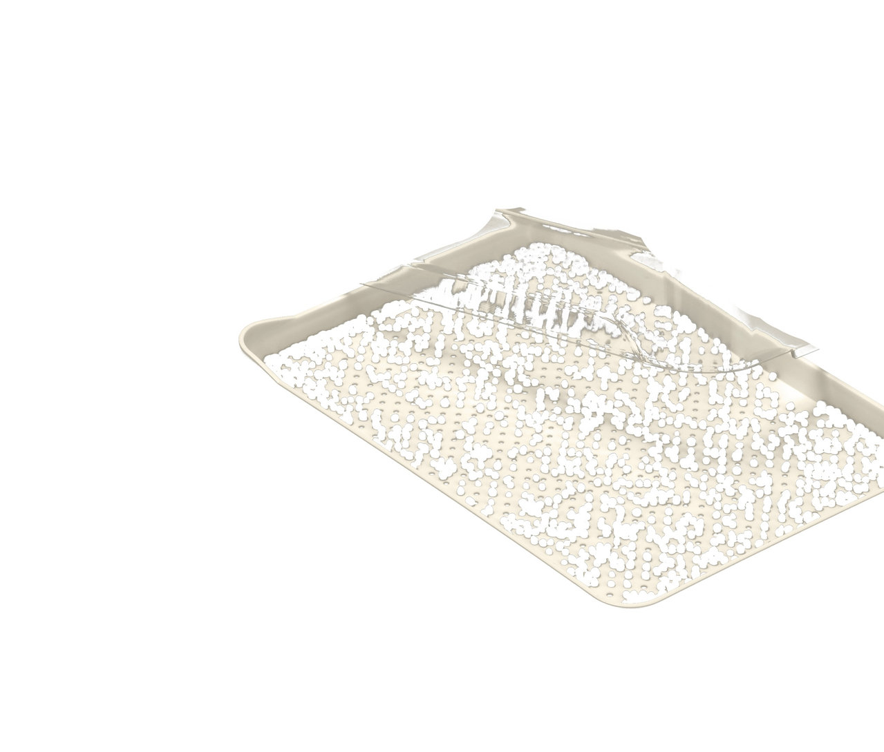 Biely podnos so súpravou na pestovanie klíčkov.