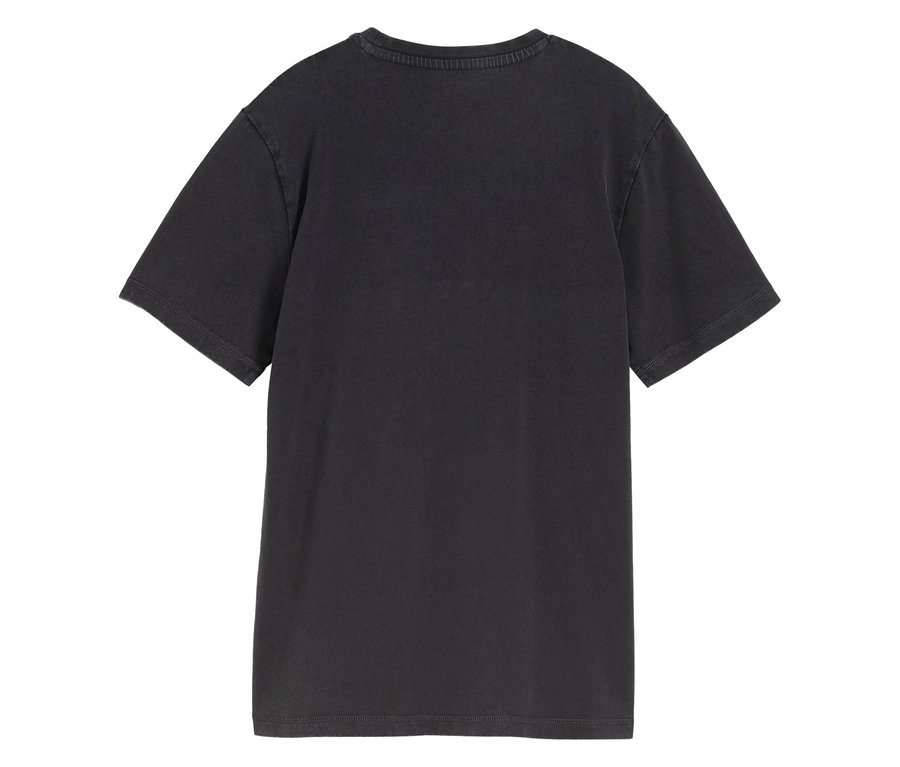 Detské tričko Tom Tailor Basic s efektom Acid-Wash, coal grey zozadu.