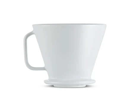 Biely ručný filter na kávu, veľ. 4.