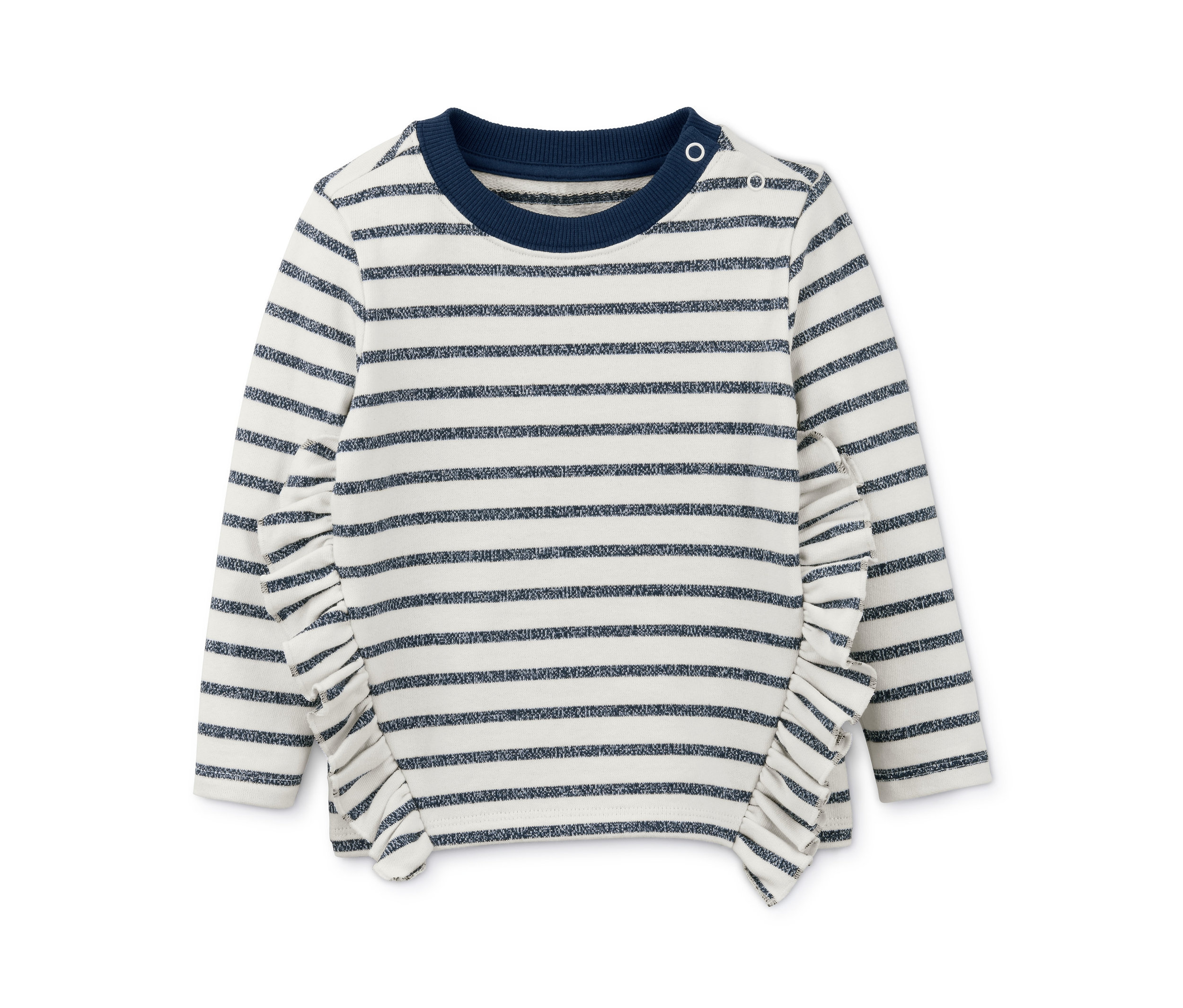 Tchibo – Mikina s lesklými detailmi – pre dievčatá – veľ. 86/92 – farba: modrá/s prúžkami