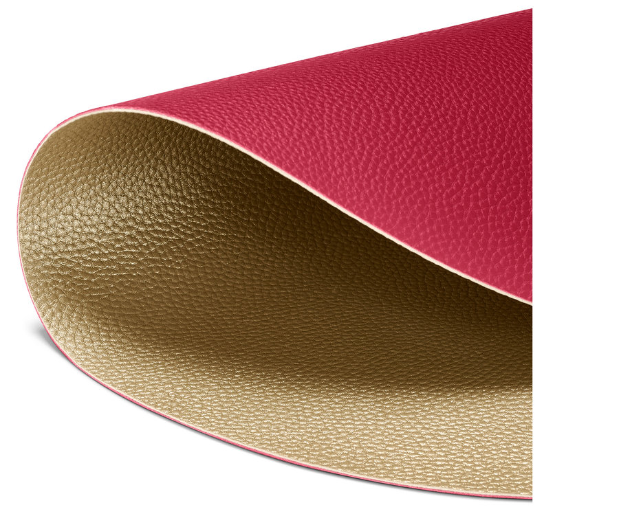 Detail obojstranného prestieradla, 4 ks, s červenou a zlatou stranou.