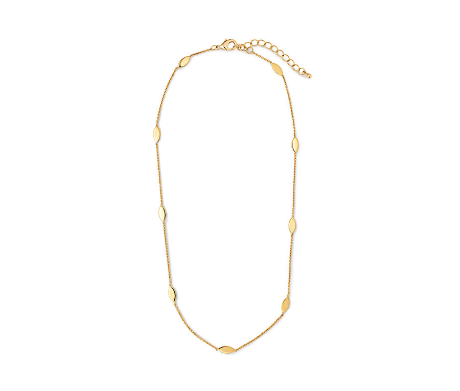 Zlatá retiazka s navetou na bielom pozadí.