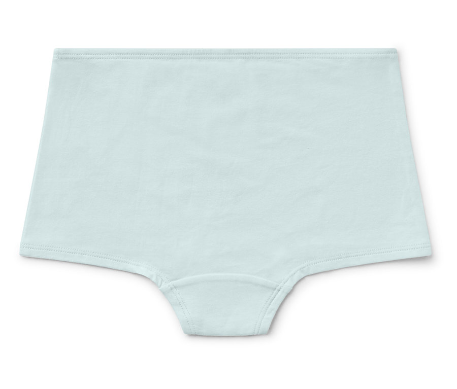 Svetlé dámske nohavičky na bielom pozadí.