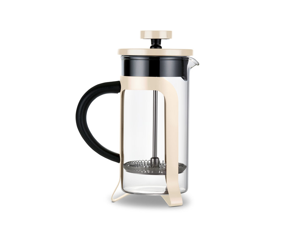 Kanvica french press 300 ml, 2 šálky, béžová.