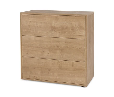 Regálový modul Flemming cca 75 x 75 cm s 3 zásuvkami v dekore duba.