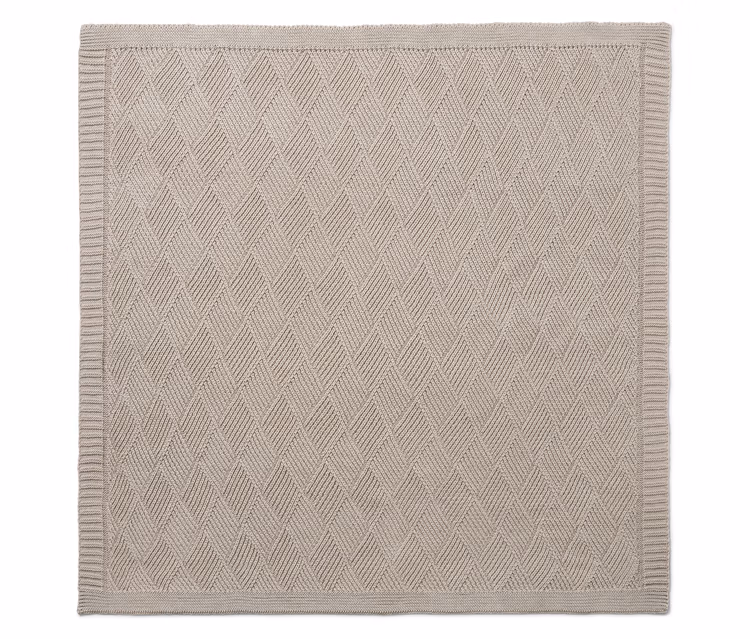 Mäkučká deka pre bábätká, cca 90 x 90 cm, s textúrou diamantového vzoru.
