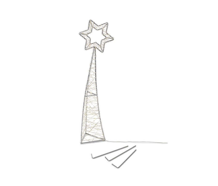 Stojaca dekorácia padajúca hviezda s LED svetlami, malá.