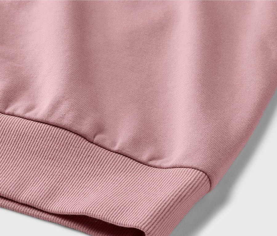 Detail detského Kinder-Sweatshirt mit angerauter Innenseite.