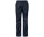 Tmavo modré nepremokavé nohavice s elastickým pásom a sťahovacou šnúrkou.