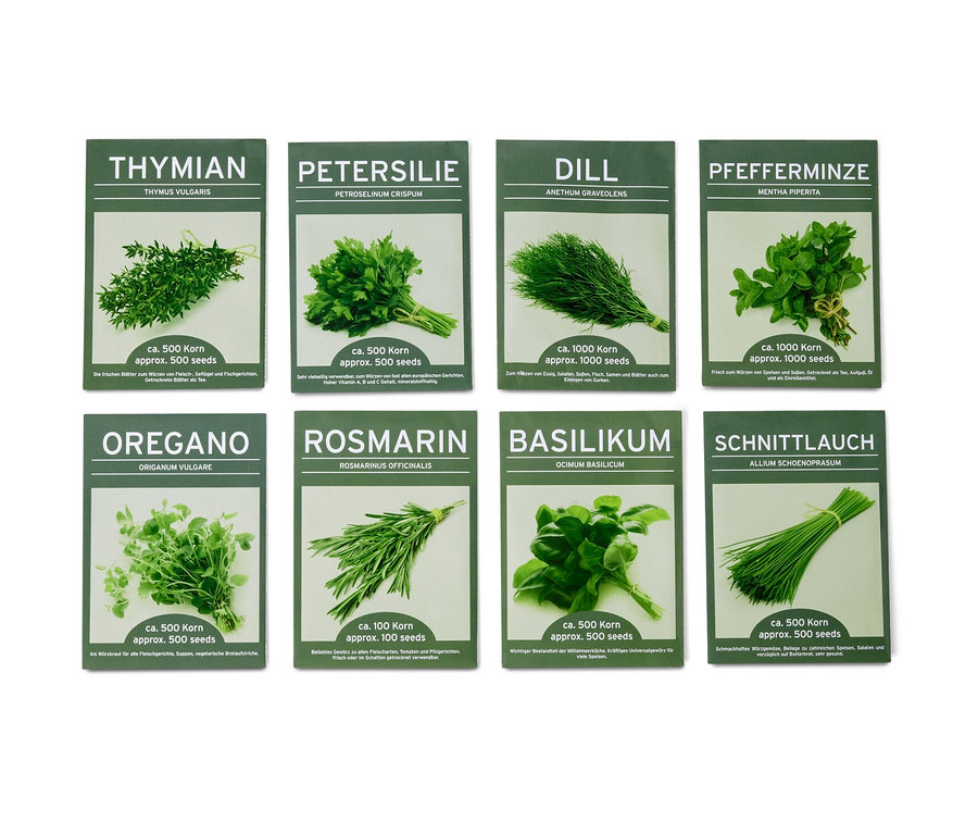 Osem balení klasických byliniek 8 bylinkových klasík v zelených obaloch.