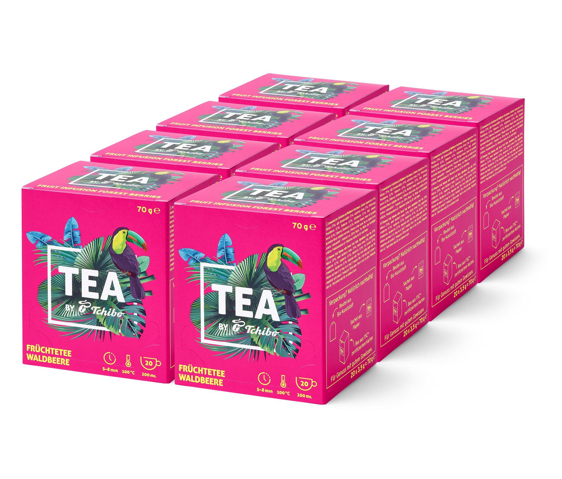 E-shop TEA by Tchibo ovocný čaj s príchuťou lesných plodov - 8 x 20