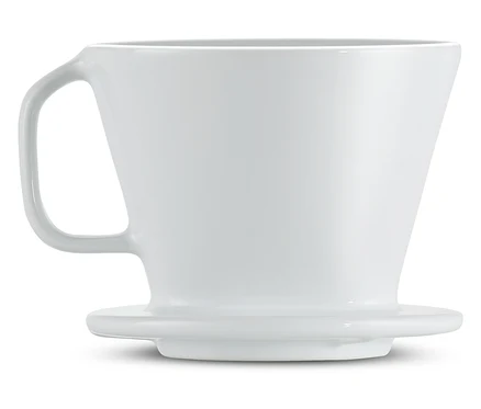 Biely ručný filter na kávu, veľkosť 101.