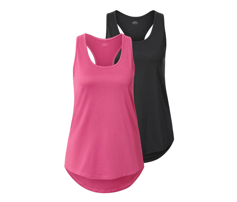 Dva funkčné topy, jeden fuksiový a jeden antracitový.