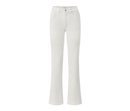 Krémovobiele bootcut džínsy – strih »Lou«.