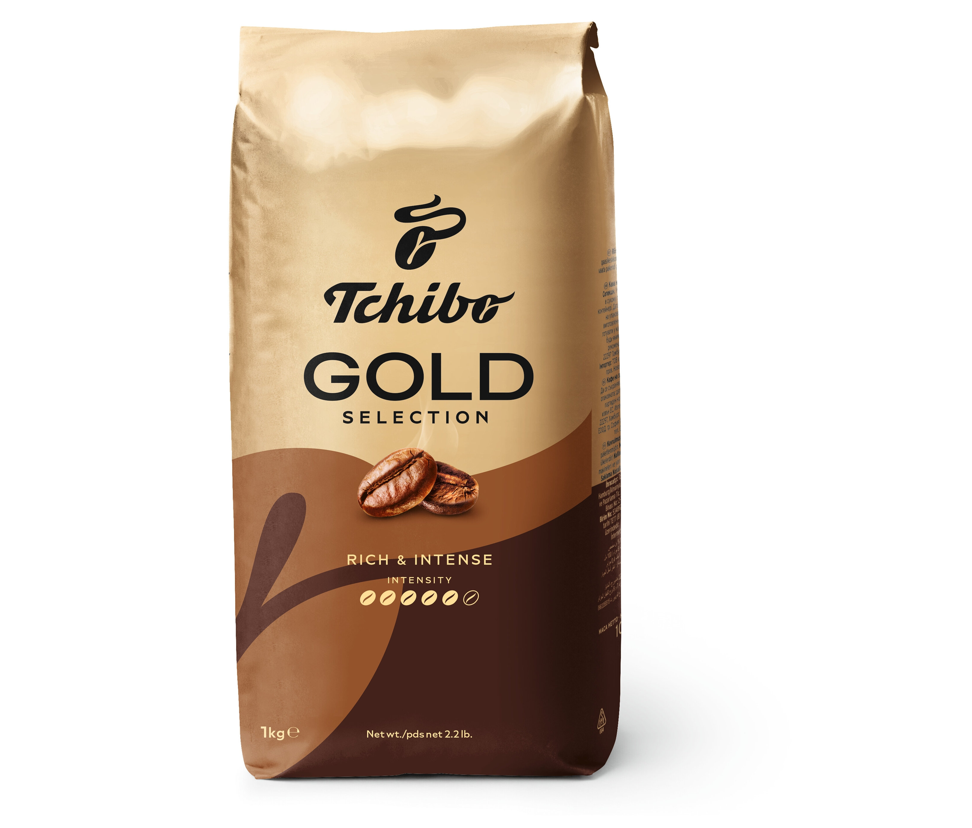 Balenie zrnkovej kávy Tchibo Gold Selection - 1kg.
