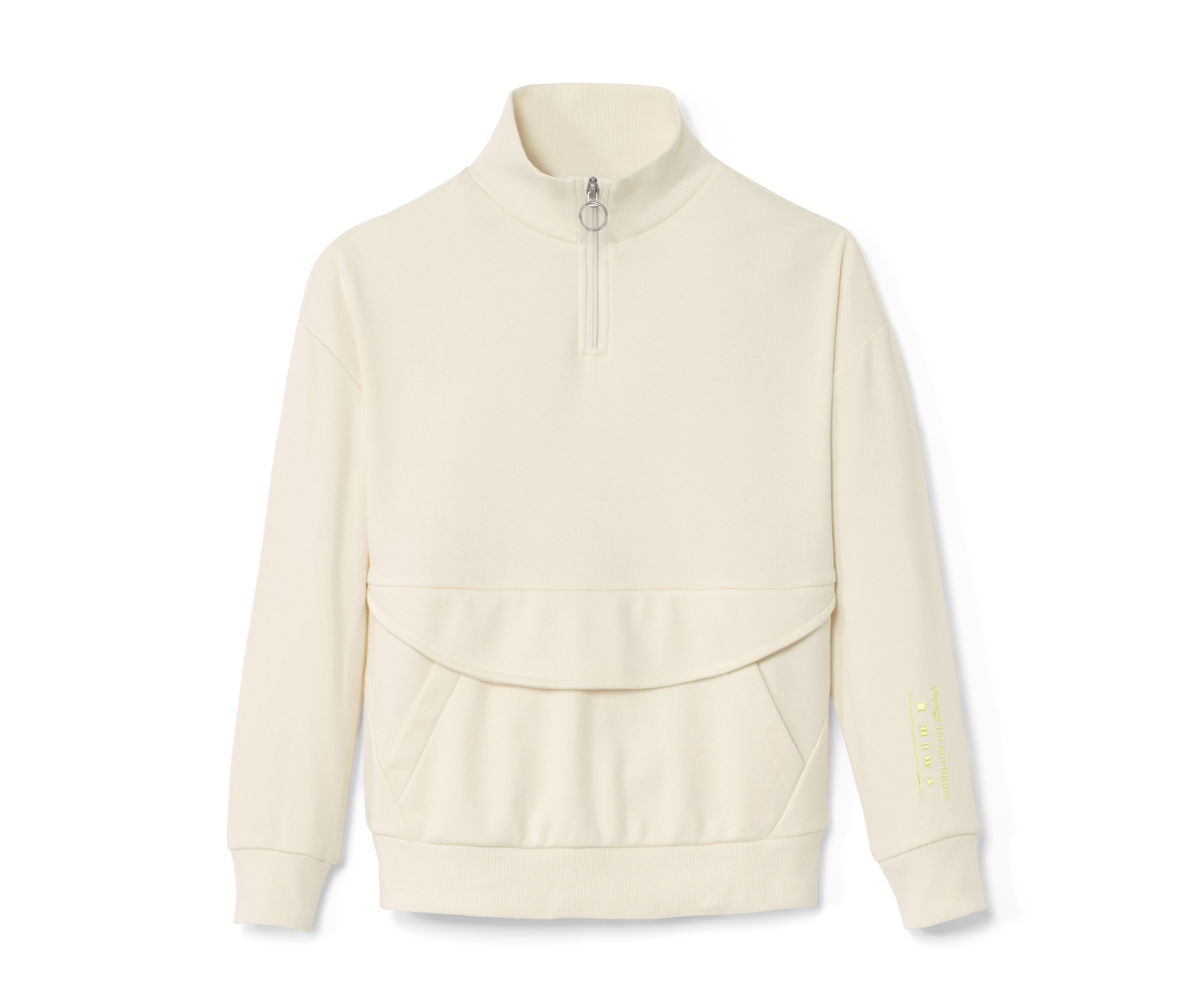 Tchibo – Detská mikina s vysokým golierom na zips – pre dámy – veľ. 170/176 – farba: biela