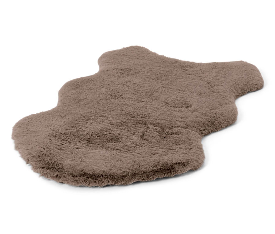 Dekoračná umelá kožušina na bielom pozadí.