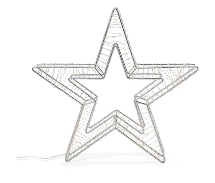 Veľká 3D LED hviezda pre vonkajšie použitie.