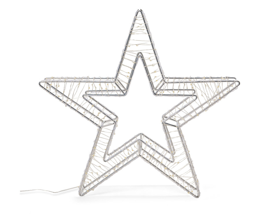 Veľká 3D LED hviezda pre vonkajšie použitie.