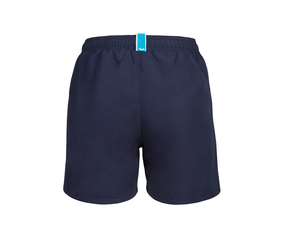 Detail detských plážových boxeriek arena Solid R, navy, zozadu.