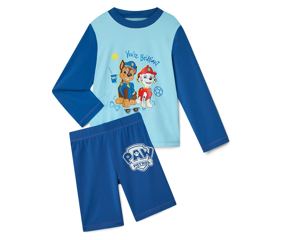 Modré pyžamo Paw Patrol s Chaseom a Marshallom.