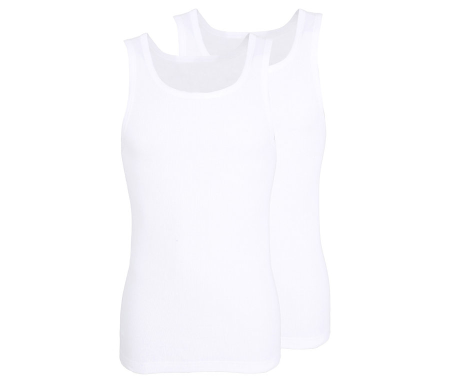 Dve biele tielka Tom Tailor »Montana« ležia na sebe.