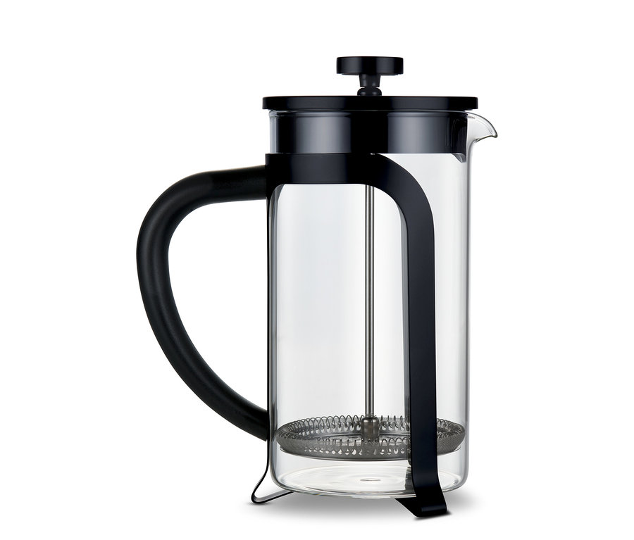 Čierna kanvica french press 800 ml, 6 šálok.
