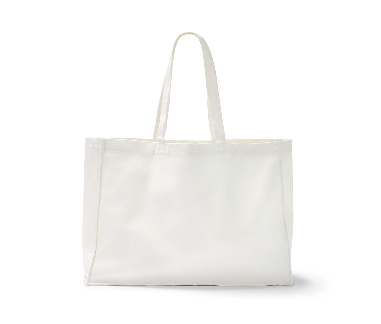 Biela plátenná nákupná taška.