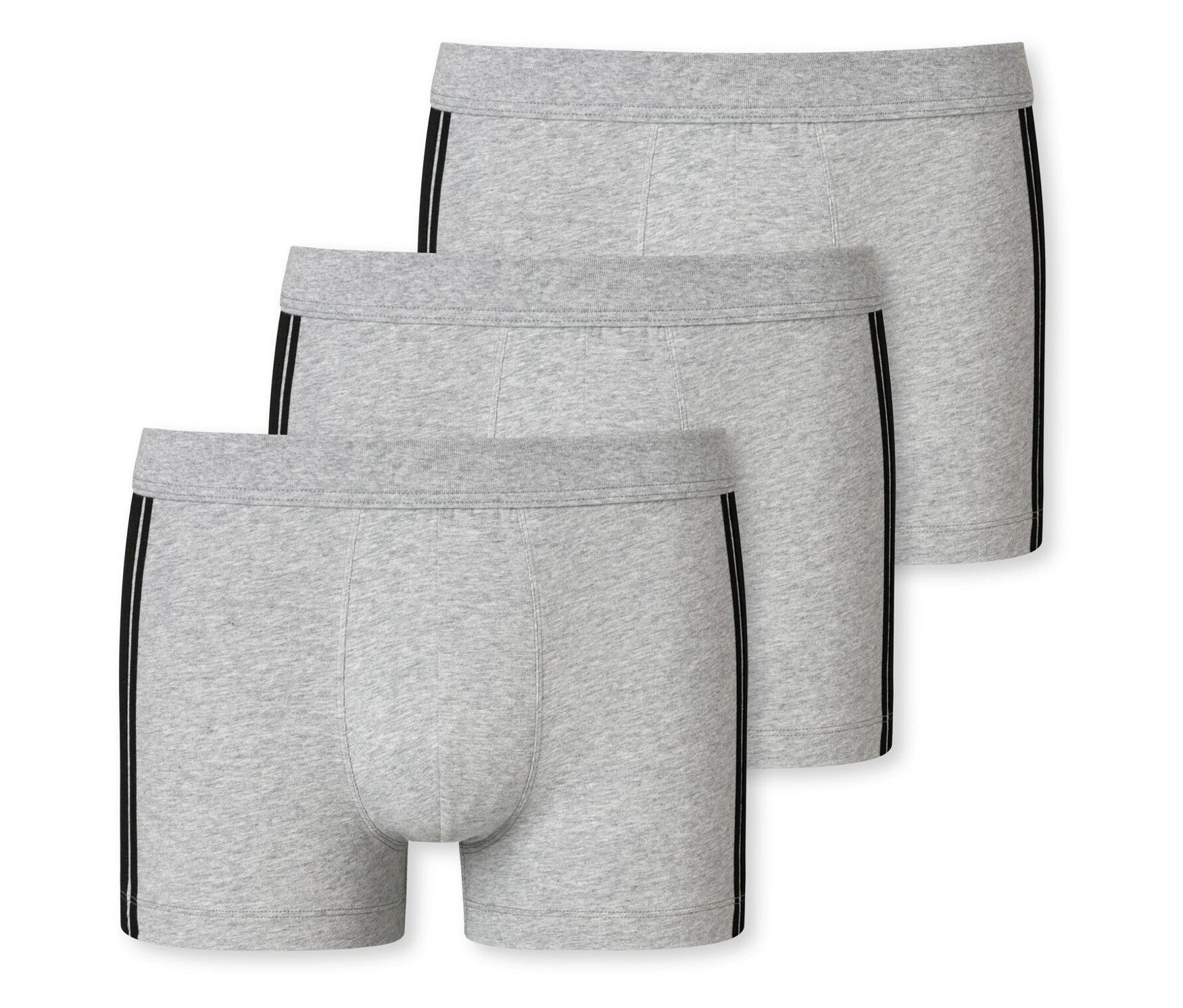 E-shop Boxerky SCHIESSER, 3 ks, sivé s melírom