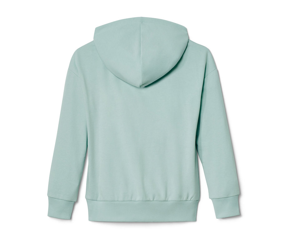 Zadná strana detskej mikiny z teplákoviny.