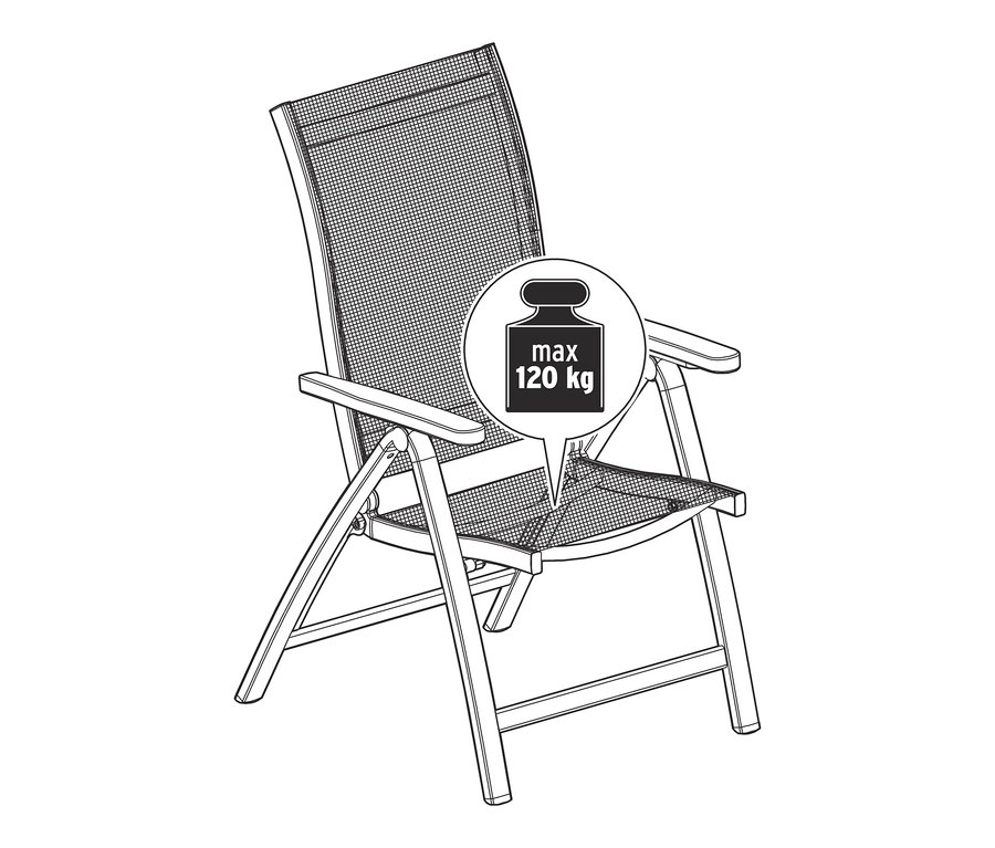 Ilustrácia kresla »Liska« s vysokým nastaviteľným operadlom.