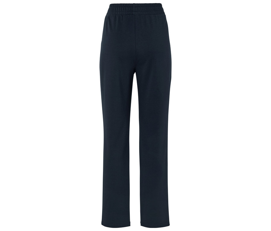 Tmavomodré nohavice s elastickým pásom.