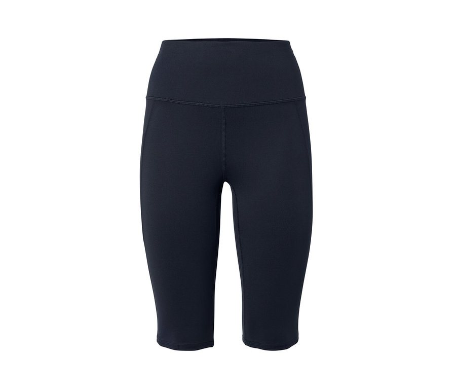 Tmavomodré športové cyklistické šortky.