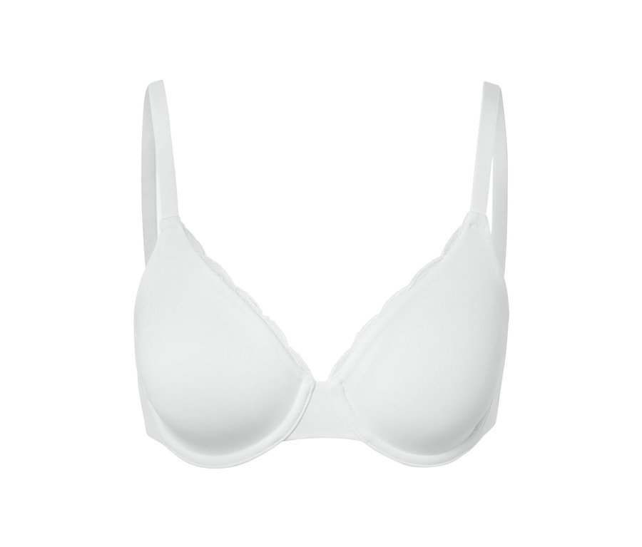 Biela podprsenka s kosticami.