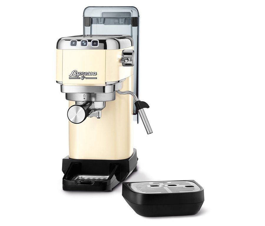 Krémový pákový kávovar »Lapressa«.