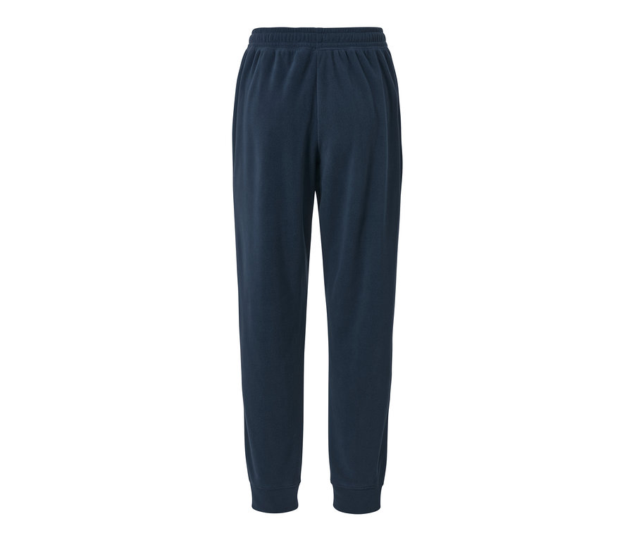 Tmavomodré flaušové domáce nohavice.