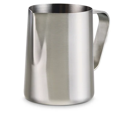 Kanvička na mlieko z ušľachtilej ocele s objemom 300 ml.