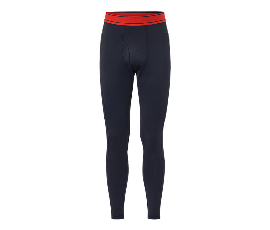 Tmavo modré funkčné termospodky s červeným pásom.