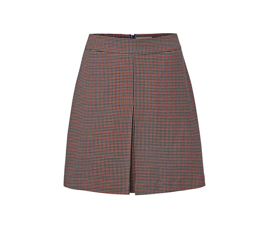 Károvaná tkaná sukňa.