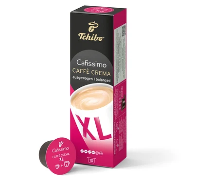 Balenie a kapsula Cafissimo Caffè Crema XL.