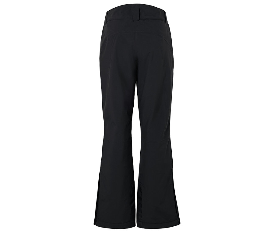 Čierne lyžiarske nohavice zozadu.