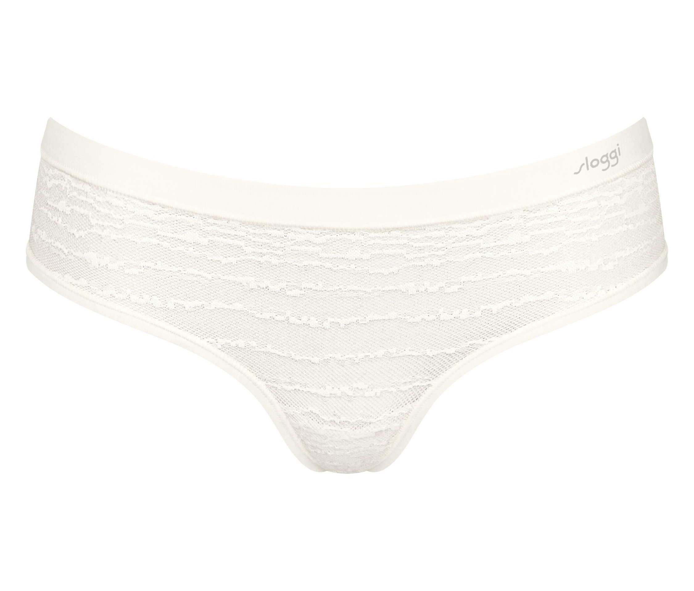 E-shop Nohavičky sloggi Free Evolve Hipster Lace, hodvábne biele