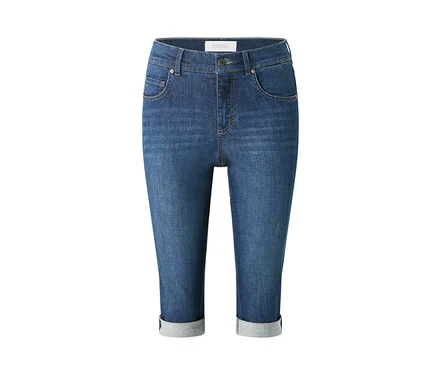 Modré džínsy Angels »Capri Turn-Up«, Slim Fit.
