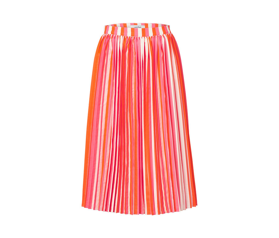 Prúžkovaná plisovaná sukňa.