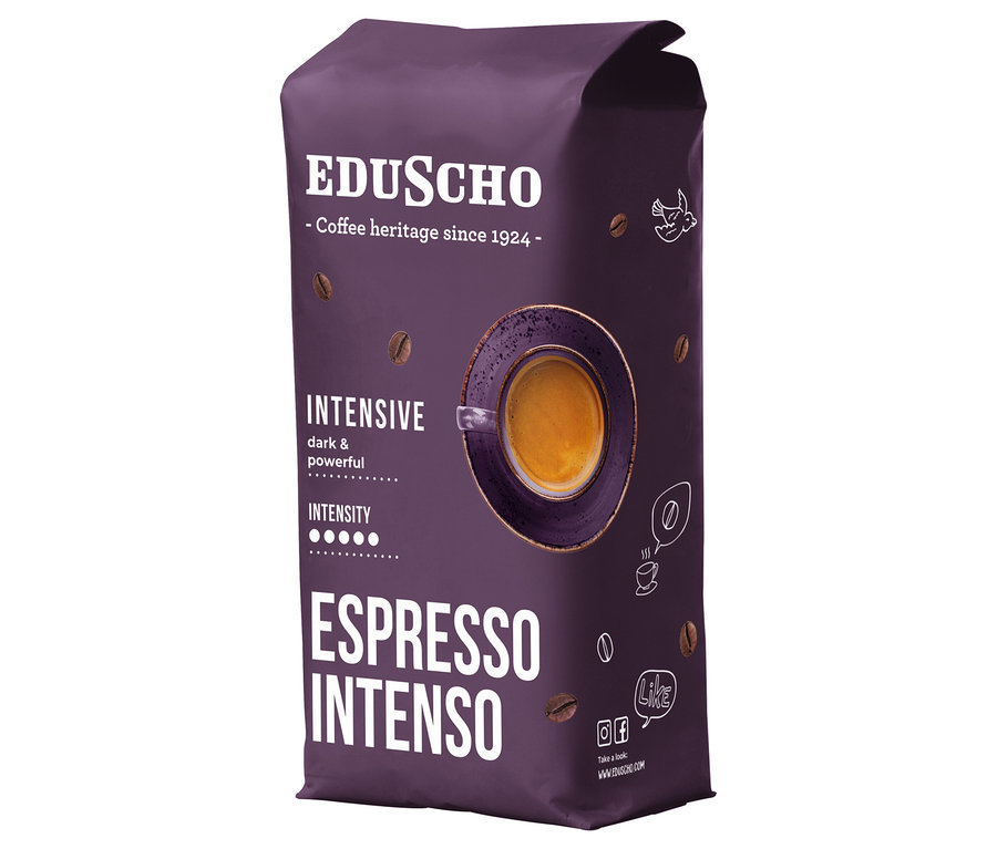 Balenie zrnkovej kávy EDU Espresso Intenso 1000g.