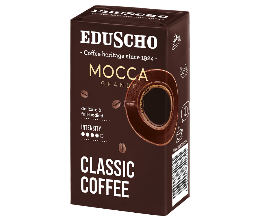 Balenie mletej kávy Eduscho Mocca Grande - 250 g.