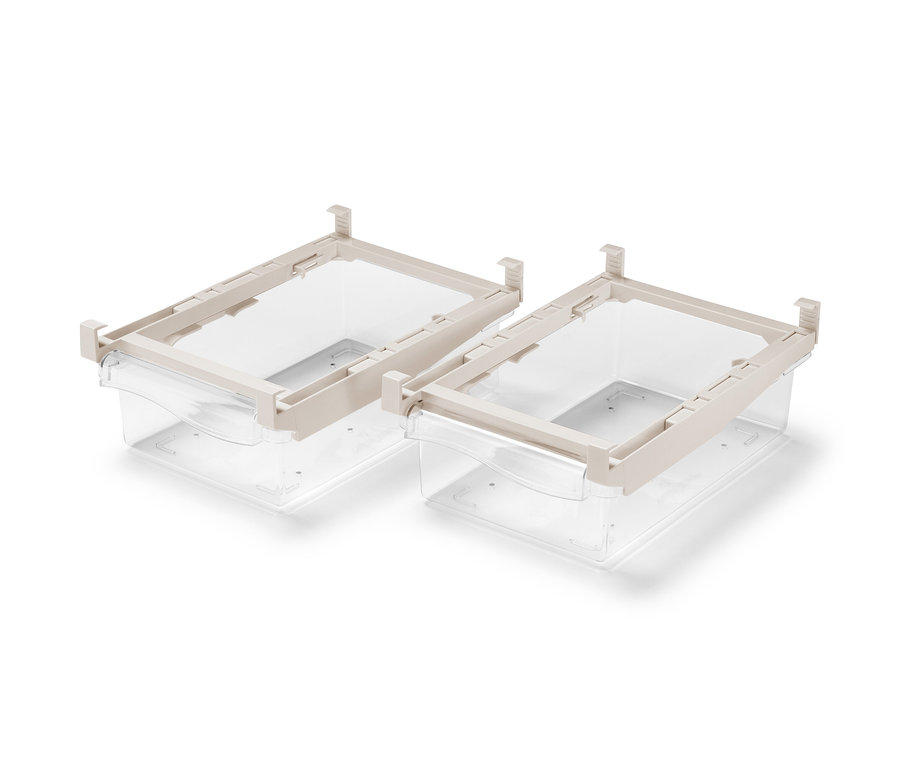 Dva výsuvné boxy do chladničky.