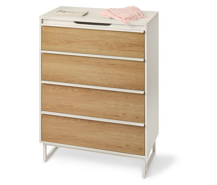 Komoda »LEEG« so 4 zásuvkami a zrkadlom